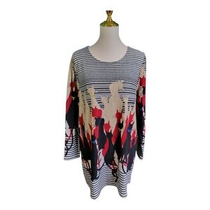 💕Potpourri Cat Print Tunic Dress Womens Size L